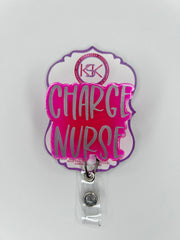 Charge Nurse Badge Reel