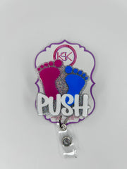 Push Nurse Badge Reel